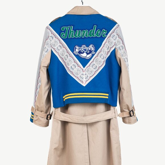 Dry Clean Only Varsity Trench Coat - Picture 2 of 16